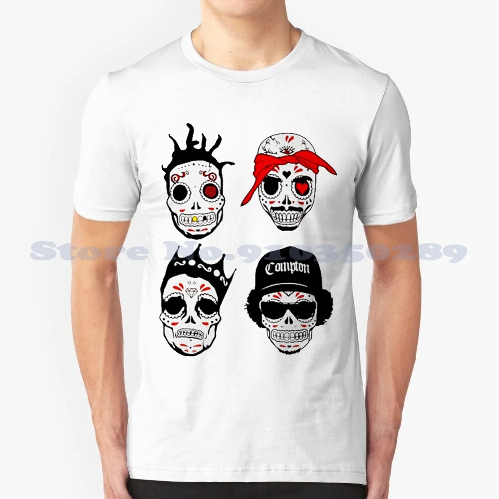 Hhskull Cool Design Trendy T-Shirt Tee Biggie Eazy E Odb Hiphop Skull 2Pac Notorious Big The Notorious B I G