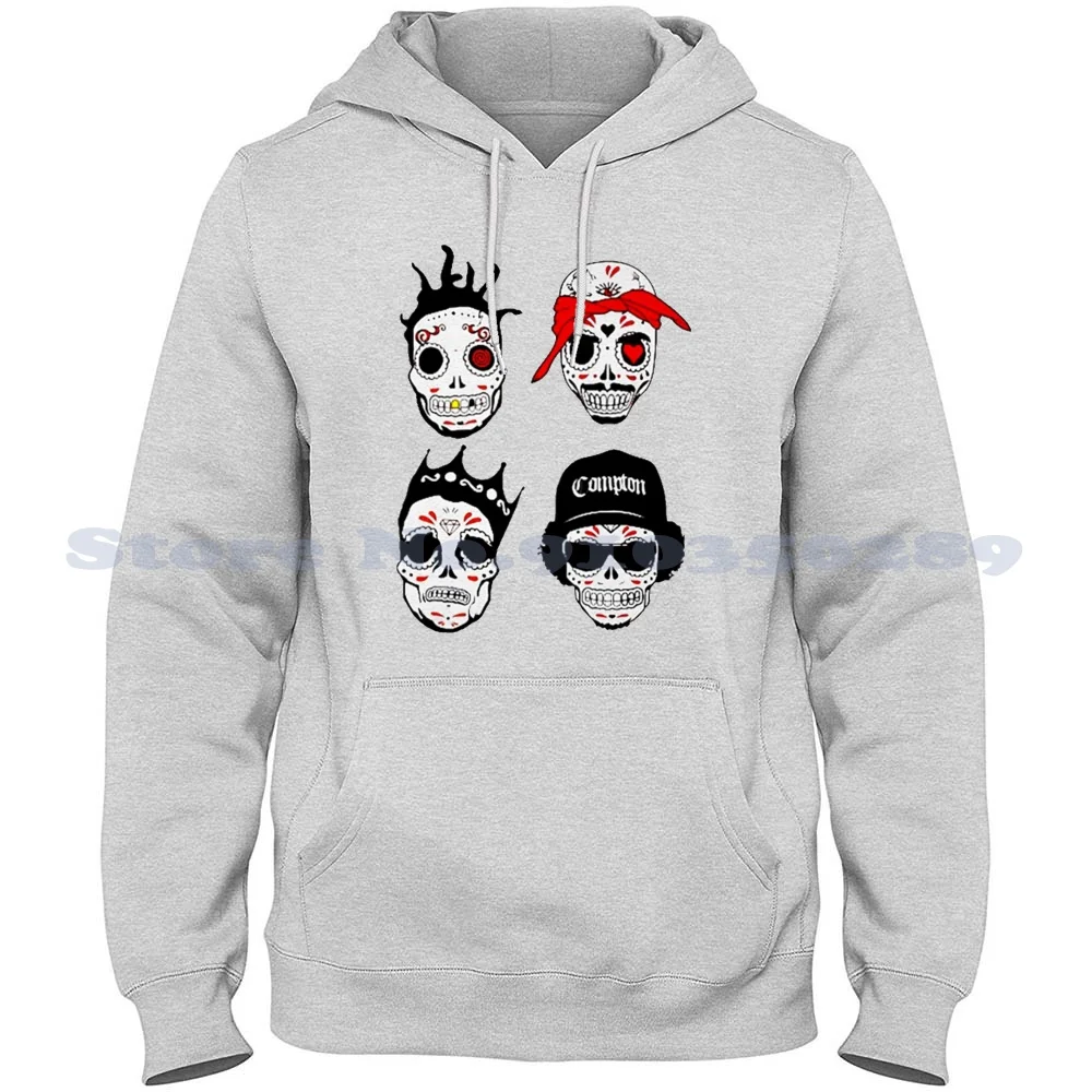 Felpa Con Cappuccio A Maniche Lunghe Hhskull Felpa Biggie Eazy E Odb Hiphop Skull 2Pac Notorious Big The Notorious B I G