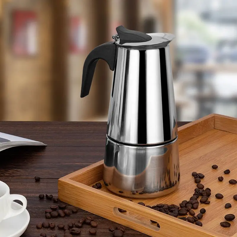 Caffettiera Moka In Acciaio Inox Caffettiera Espresso Caffettiera Caffettiera Caffettiera Caffettiera Italiana 450Ml Drop
