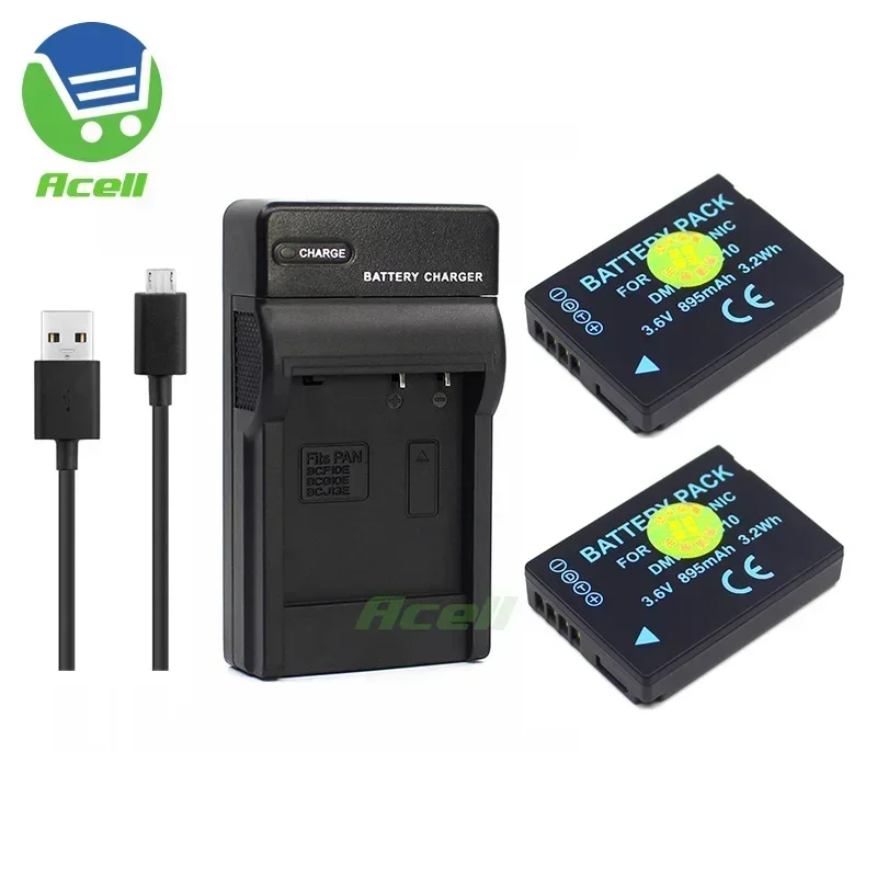 Dmw-Bcg10 Batteria O Caricabatterie Usb Per Panasonic Dmc-Zr3 Zr1 3 D1 Zx3 Zx1 Zs25 Zs20 Zs19 Zs15 Zs10 Zs8 Fotocamera Sostituire Dmw-Bcg10Gk