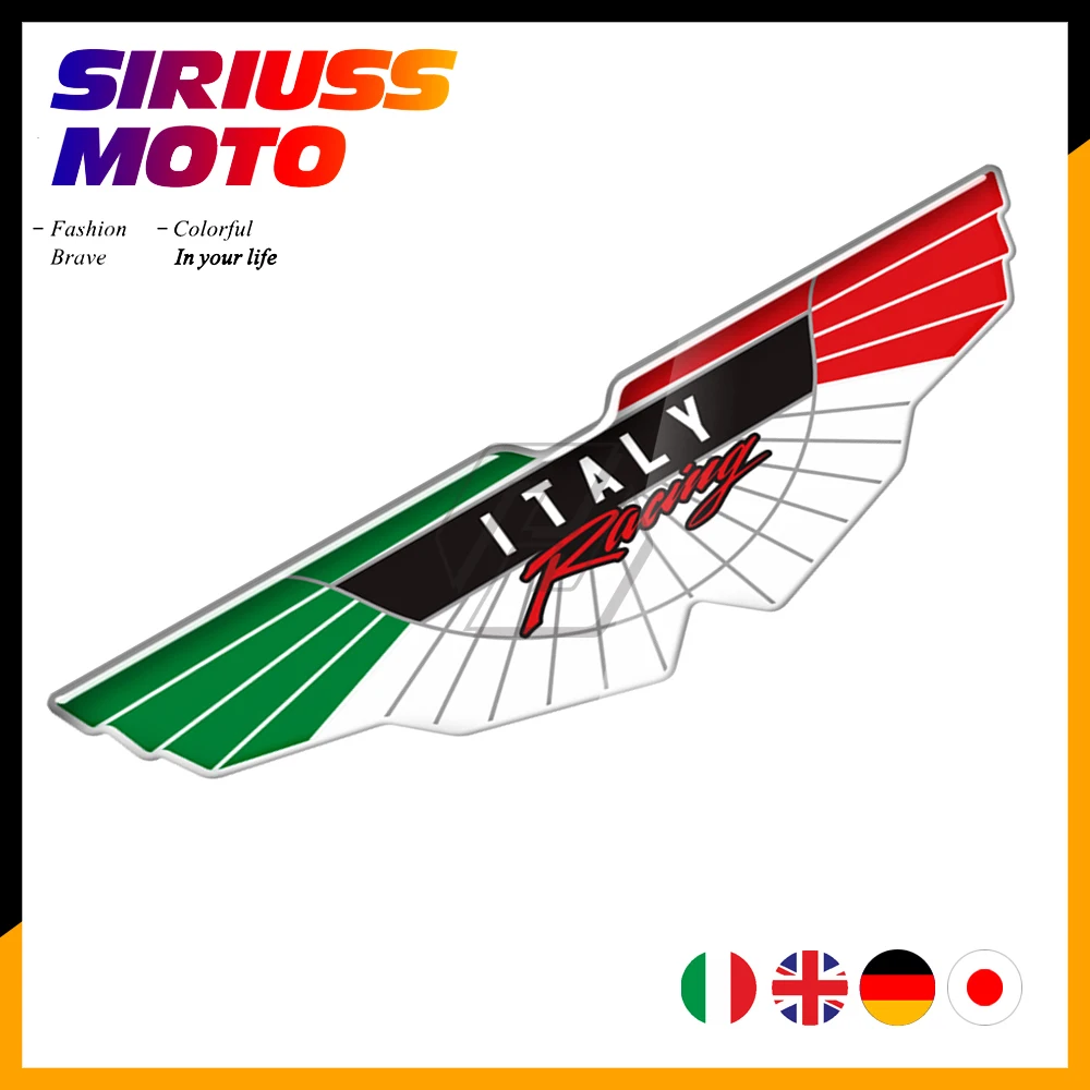 Adesivo Moto In Resina 3D Adesivo Bandiera Italia Uk Universale Per Decalcomanie Scooter Moto Auto Moto