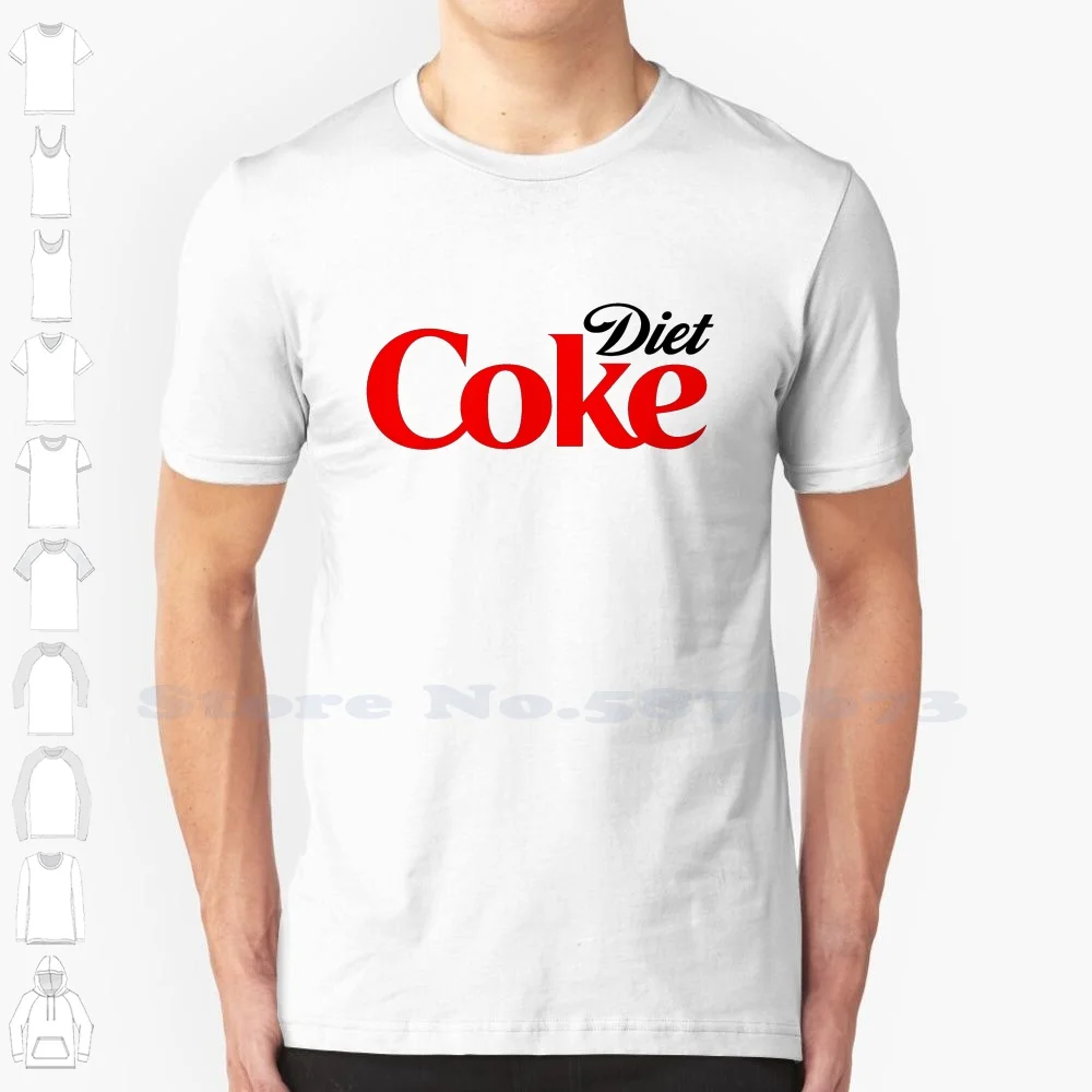 Diet Coke Fashion Vintage Tshirt Magliette Diet Coke Coca Cola Tail Cola Drink Coca Soda Red Black Diet Cola White Brands
