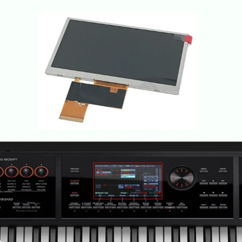 Nuovo Pannello Dello Schermo Del Display Led / Lcd Da 5 Pollici Per La Riparazione Dello Schermo Roland Fa-08 / Fa-07 / Fa-06