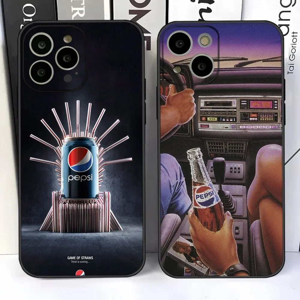 Custodia Per Telefono Soda Brand Art -Pepsis Per Iphone 15,14,13,12,11 Plus,Pro,Max,Xr,Xs,X,7,8 Plus,Se,Mini Silicone Soft