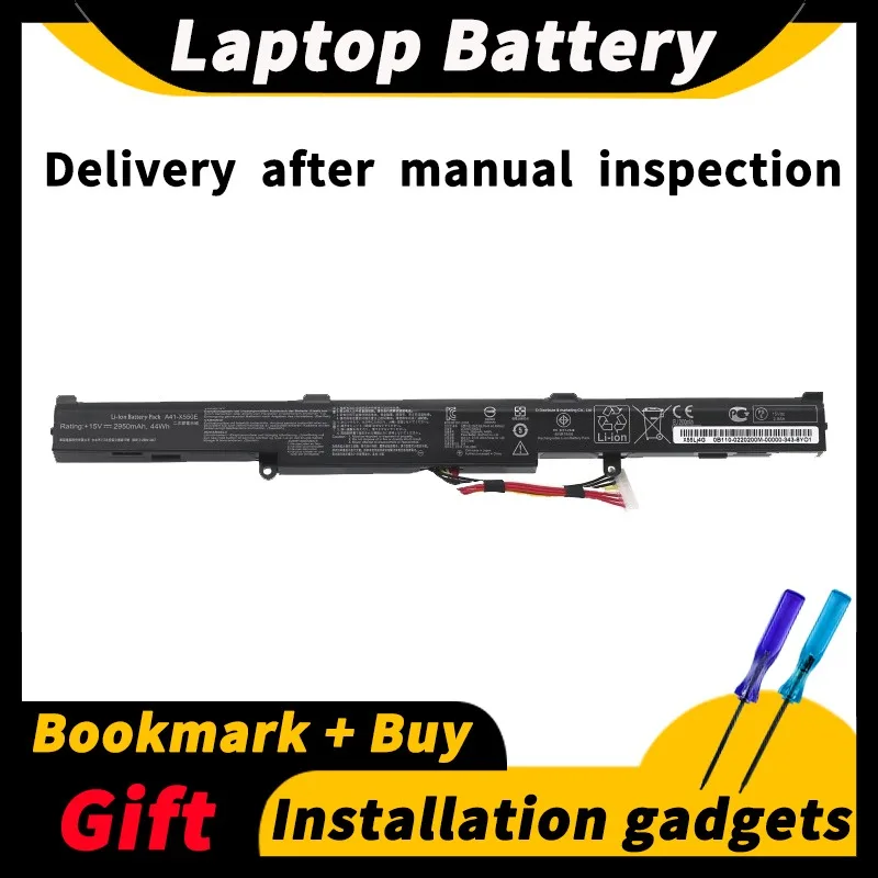 Per Asus X450J/Jf/Je/Jn A450E/J/Jf F450E K450J X751L Vm590Z A550D D451V K550D K555Z A41-X550E 15V 44Wh/2950Mah Batteria Per Notebook