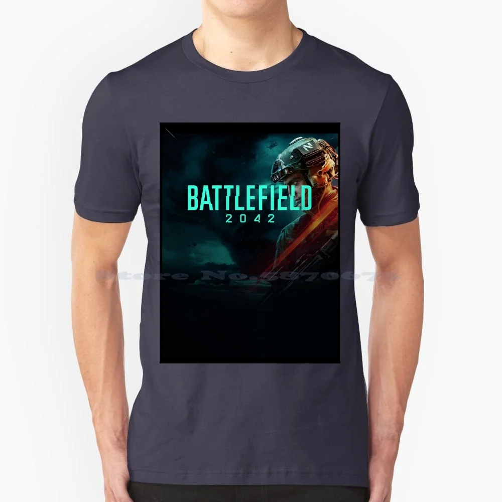 Battlefield 2042 T Shirt 100% Cotone Tee Battlefield2042 Bf2042 Gamer Shooter Fps War Military Gun Gus Battlefield4 Bf4 Bfv