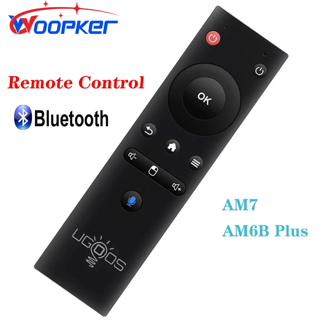 Woopker Originale Bluetooth Voice Remote Control Sostituzione Giroscopio Airmouse Per Ugoos Android Tv Box Am7 Am6B Plus Ut8 Pro