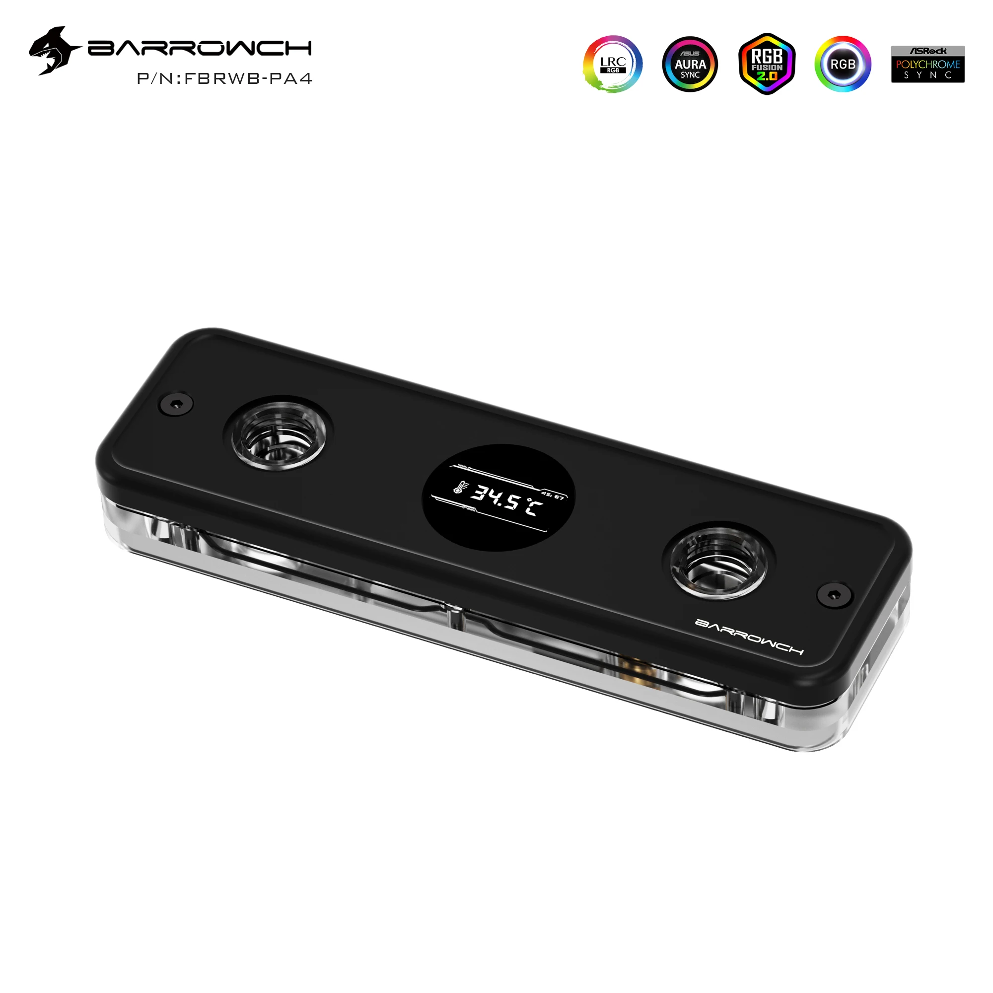 Carriola Ram Water Block Fbrwb-Pa4 Ram Dissipatore Di Calore 2 Pezzi Di Raffreddamento Liquido Per Pc Gaming Cooling Building Fai Da Te Nero Bianco