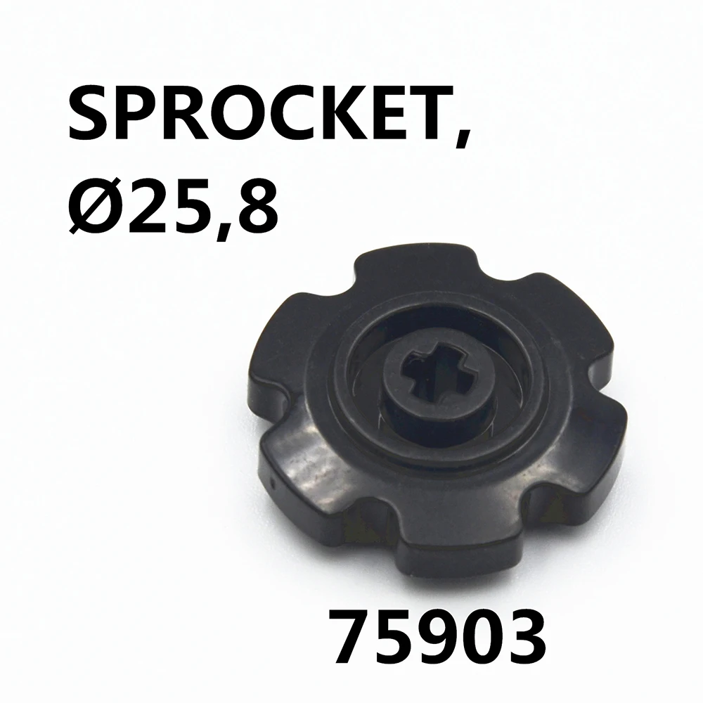 Parti Tecniche Ruote Serbatoio 10 Pz Pignone, Dia25,8 Per Caterpillar Track Blocks Compatibile Con Lego Per Bambini Ragazzi Giocattolo 75903