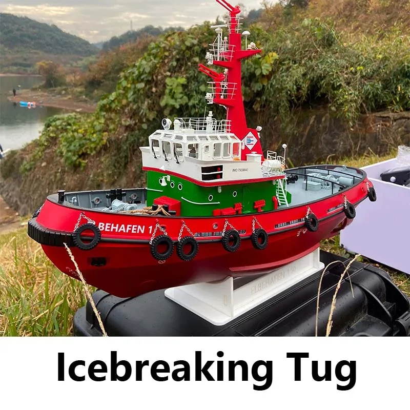 1/50 Icebreaking Tugboat Model Kit Modello Di Nave, Barca Telecomandata, Modello Di Barca Da Lavoro Giocattolo Barca Elettrica Spazzolata In Plastica