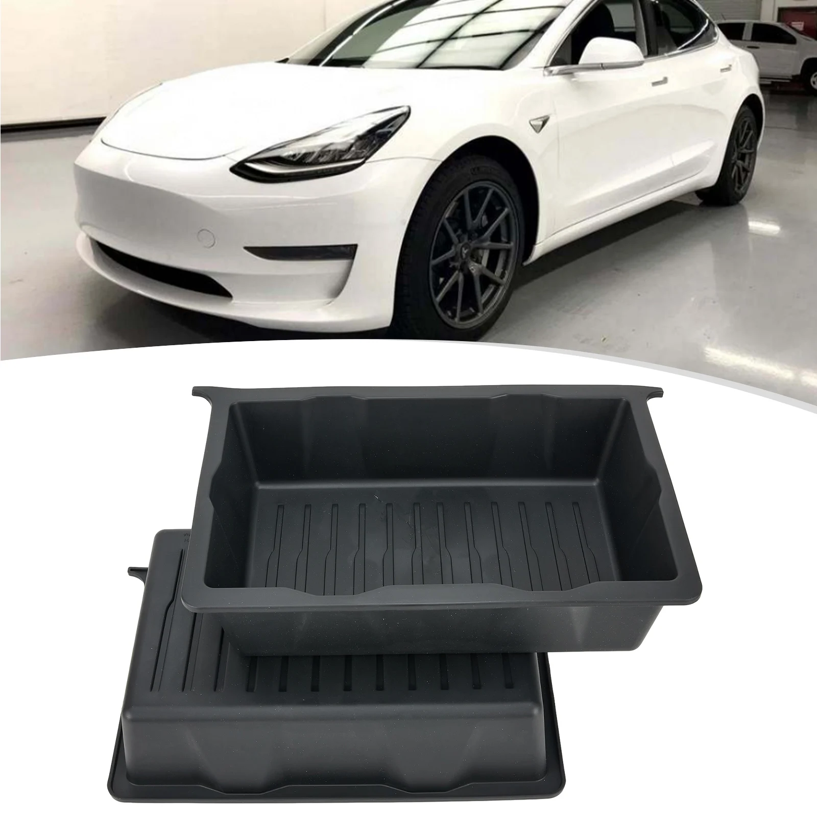 1/2 Pz Tpe Sotto I Sedili Scatola Portaoggetti Cassetto Organizer Per Tesla Model Y Accessori Sotto Il Cassetto Del Sedile Vassoio Portaoggetti Nascos