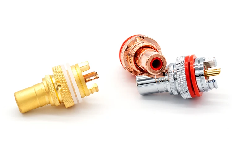 Pureline-Rame Cmc Rca Presa Jack Terminale Femmina Connettore Audio Video Av Di Alta Qualità