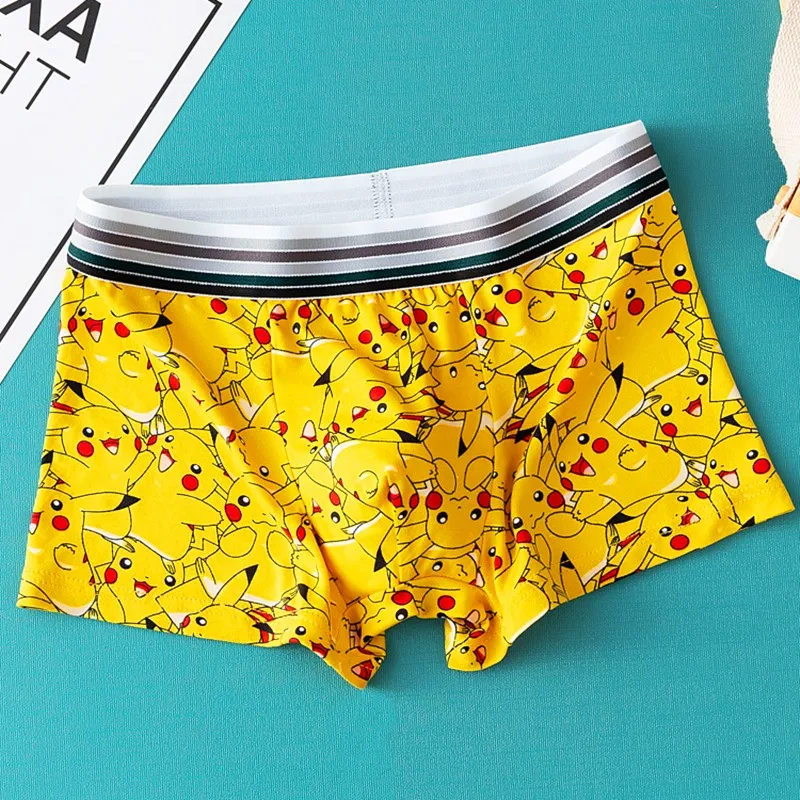 1Pc Anime Pokemon Pikachu Mutandine Da Uomo Cartoon Cotton Boys Adolescente Boxer Slip Kawaii Cosplay Biancheria Intima Maschile Regali