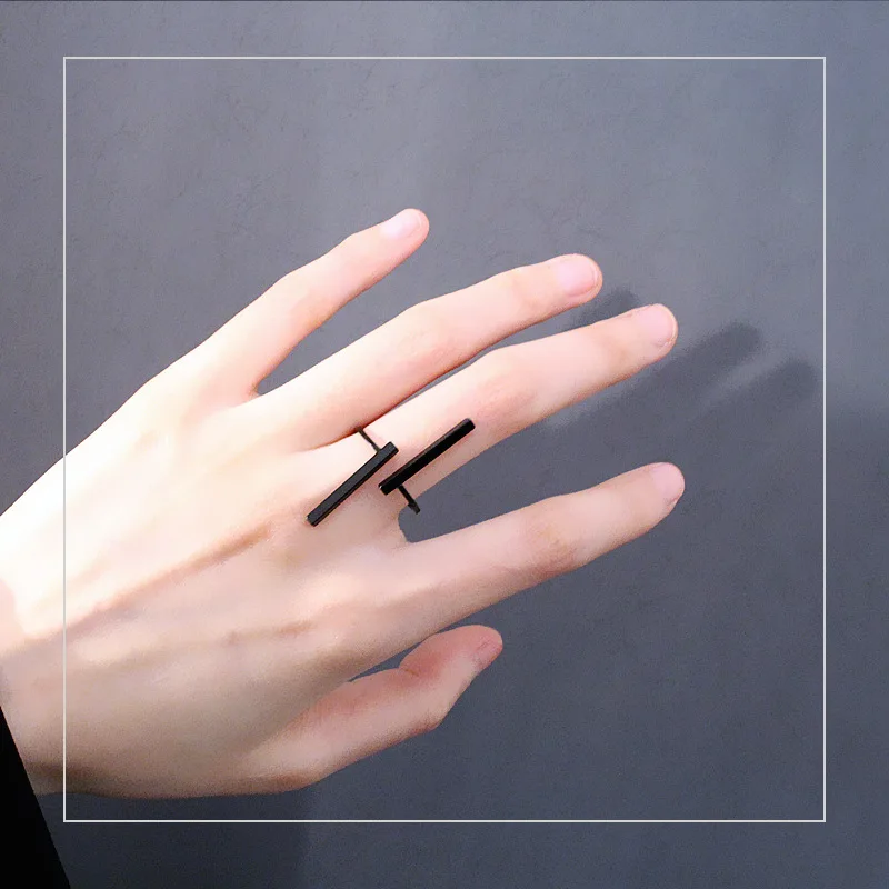 Rm001 Simple Geometry One Word Design Apertura Anelli Per Le Dita Per Gioielli Da Donna All'Ingrosso