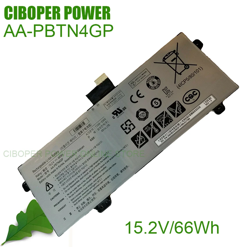 Batteria Genuina 4Icp5/80/101 Aa-Pbtn4Gp 15.2V/66Wh Del Computer Portatile Di Cp Per Odissea Np800G5H-Xs1Us X02Us