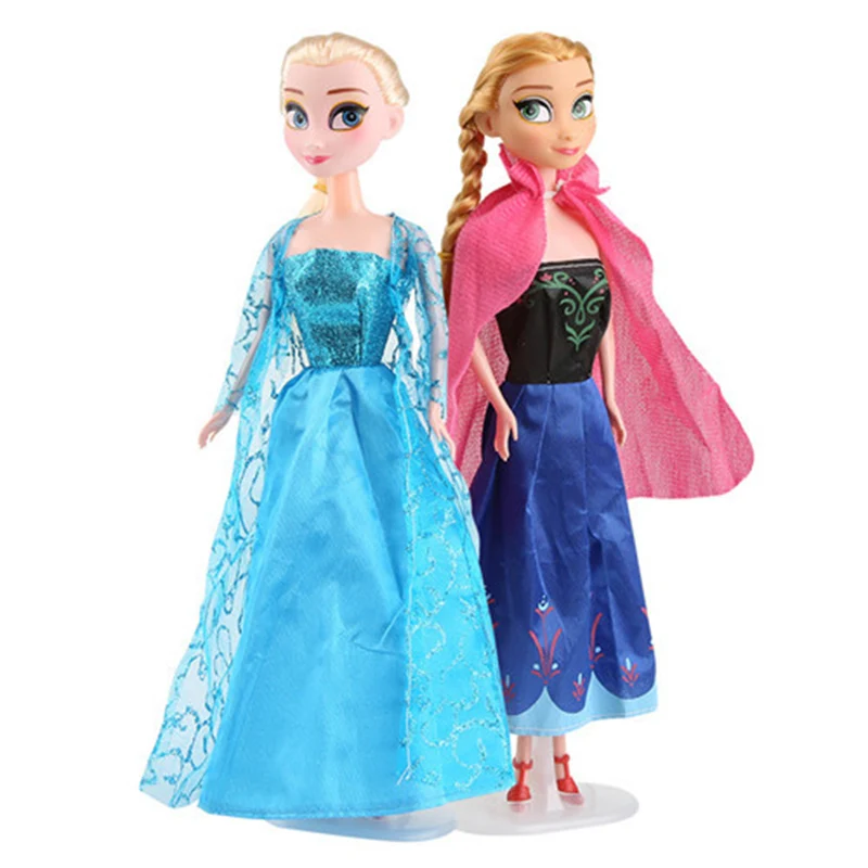 Disney Girls Cute Frozen Elsa Anna Princess Olaf Doll Toys For Girls Kids Gift Makeup Toy Figures
