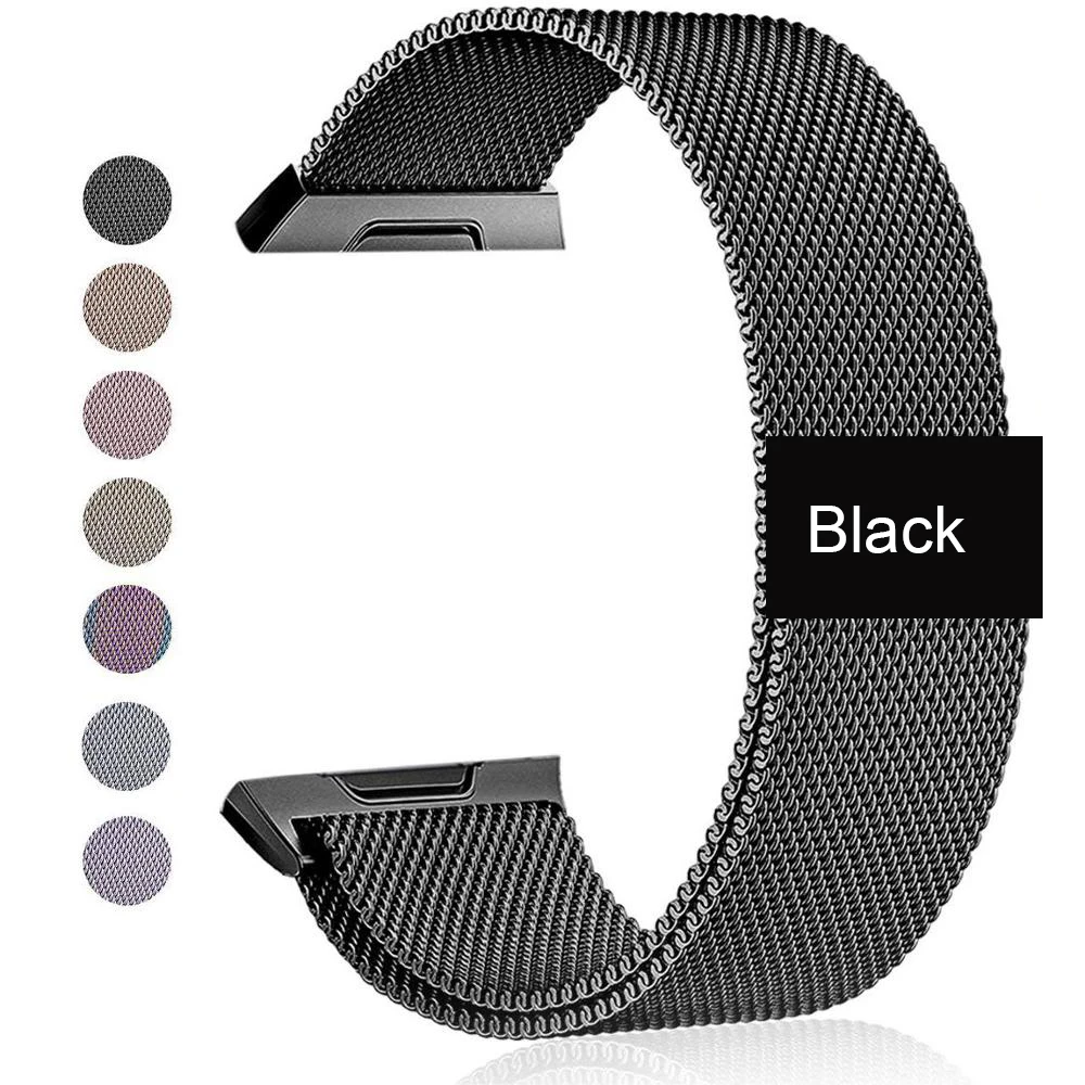 Cinturini Magnetici Ad Anello Per Fitbit Ionic Smart Watch Band Bracciale In Metallo Acciaio Inossidabile S/L Sostituisci Cintura Per Fitbit Ionic Cor