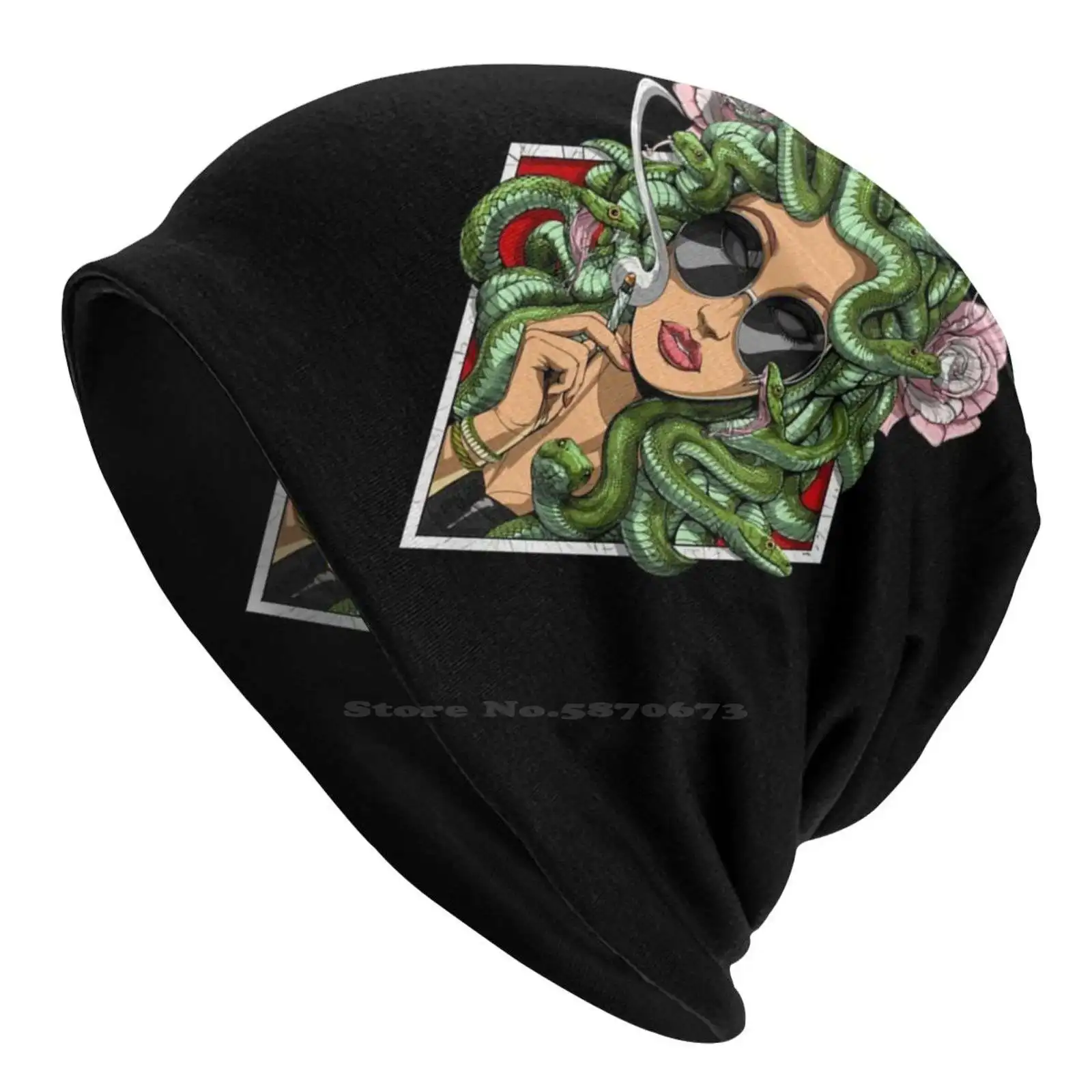 Hippie Stoner Cappello Lavorato A Maglia Warm Beanie Outdoor Caps Stoner Weed Smoking Dea Greca Pot Smoker Bastoncino Hippie Festival Greco