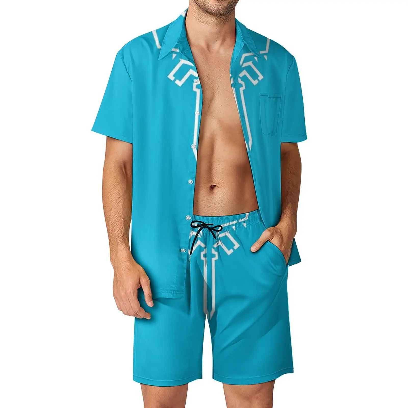 Tuta Da Spiaggia Da Uomo Legend Zelda Vintage Game Picture 2 Pezzi Suit Vintage Leisure Vintage