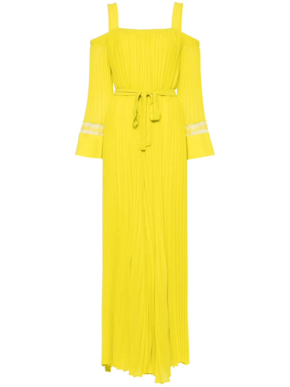 TWINSET pleated georgette-crepe jumpsuit - Verde