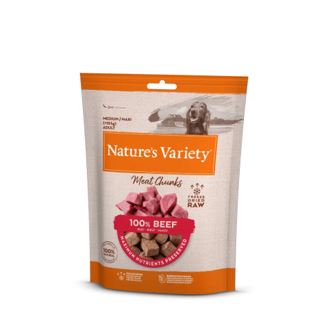 Nature´S Variety Meat Chunks Med/Max Adult Buey Para Perros 50 Gr