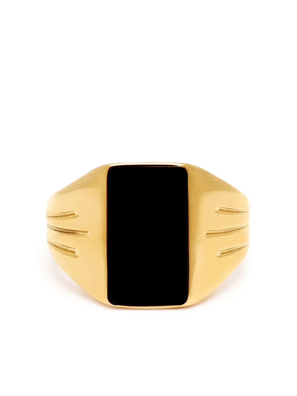 Nialaya Jewelry engraved-detail signet ring - Oro