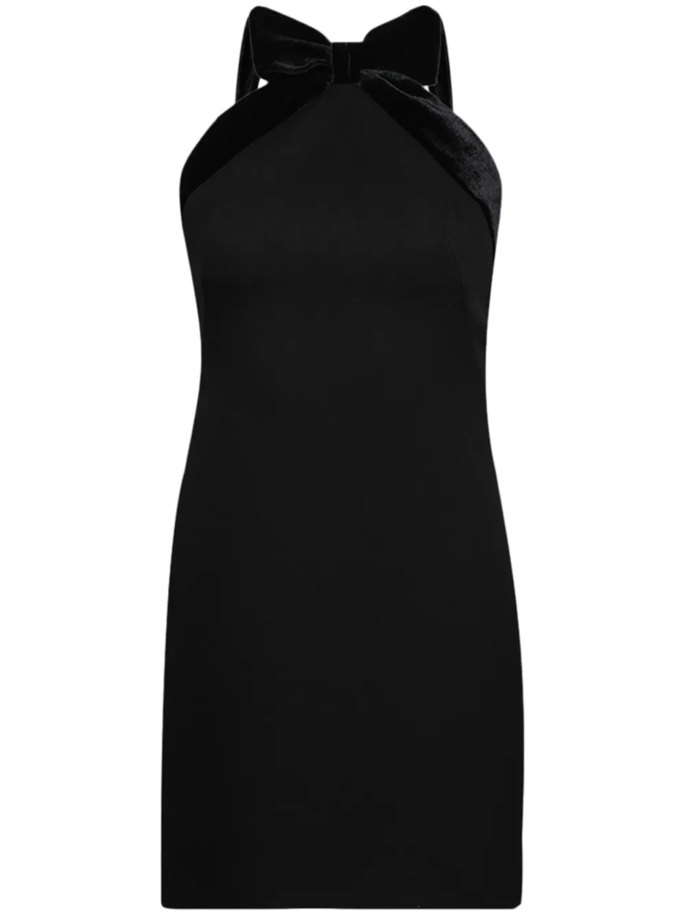 Miu Miu velvet-bow low-back minidress - Nero