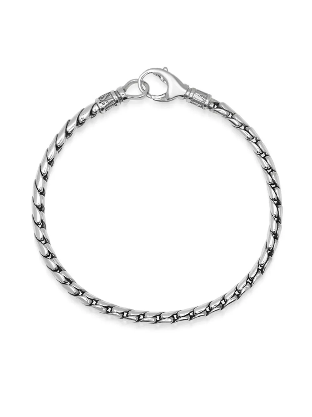Nialaya Jewelry logo-bead chain bracelet - Argento