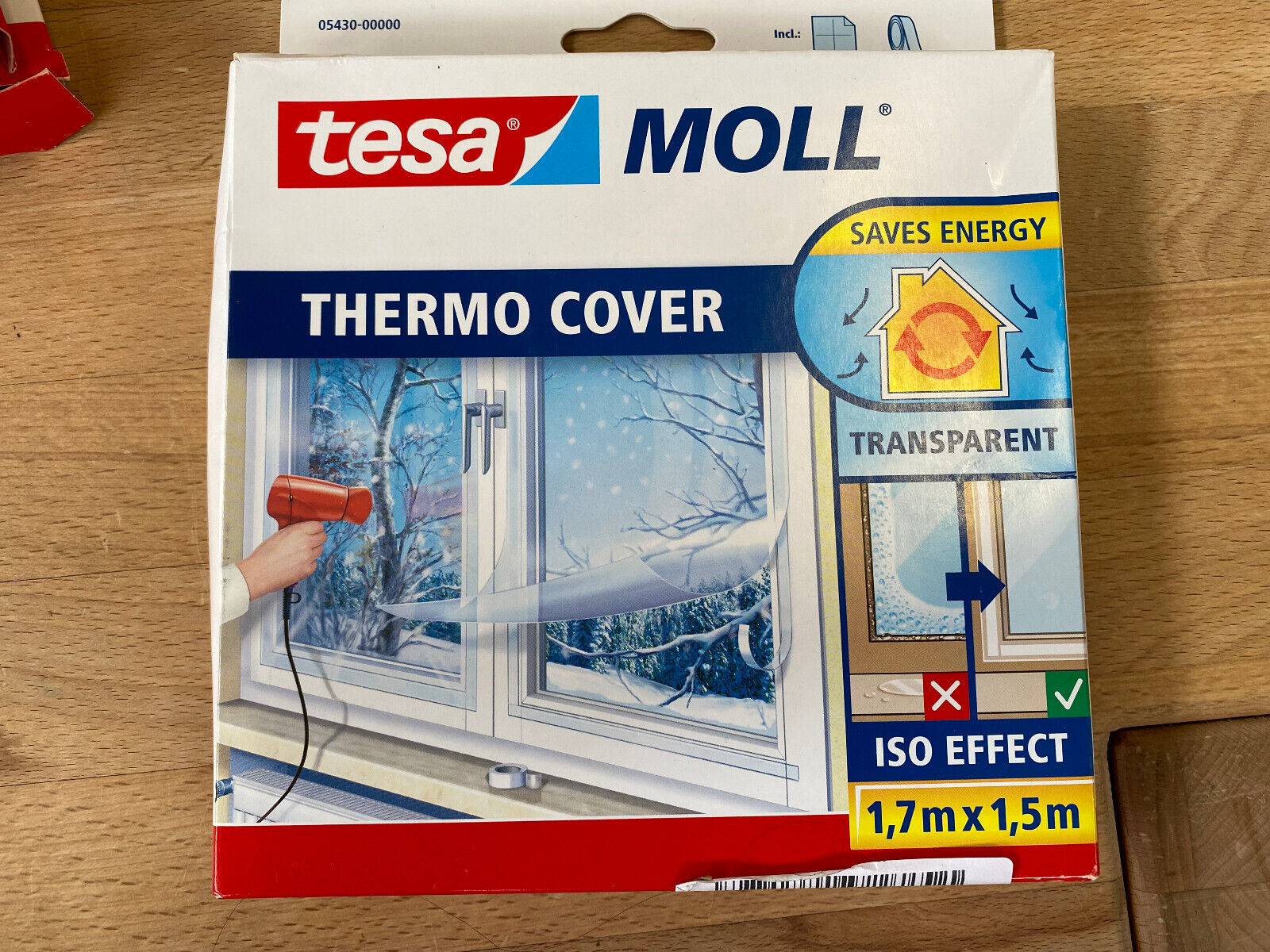 Tesamoll Thermo Cover Fenster-Isolierfolie - Transparent, 1,7X1,5M