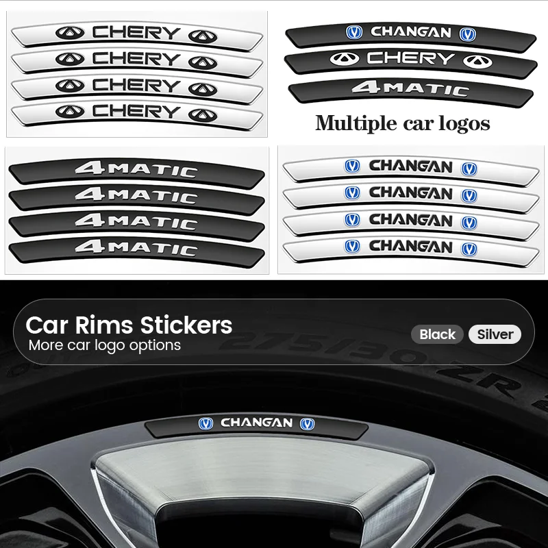 Car Wheel Rim Sticker Racing Badge Decorazione Per Mercedes Benz C180 C200 C260 C300 W108 W124 W126 W140 W168 W169 Accessori
