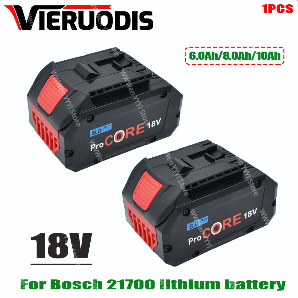8.0Ah/6.0Ah Per Bosch 18V Professional System Cordless Tool Bat609 Bat618 Gba18V8 21700 Batteria 18V Procore Batteria Di Ricambio
