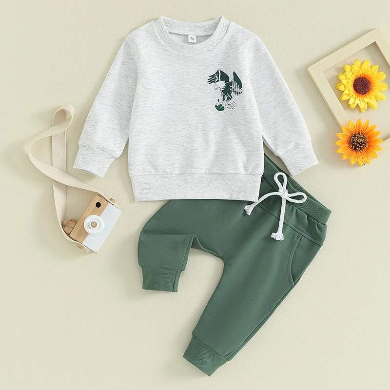 Toddler Baby Boy Football Season Clothes On Sunday We Watch Football With Daddy Felpa Pants Set 2 Pezzi Outfits