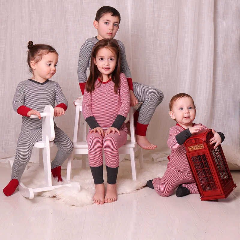 As Ss24 Bambini Tight Fitted Striped Pjs Baby Striped Elasticizzato