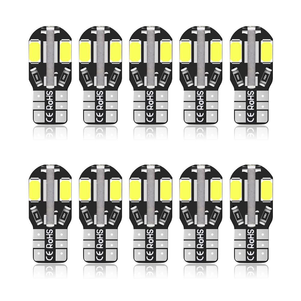 10Pcs Canbus W5W Led T10 Car Light 6000K Lampadina Bianca 12V Per Dodge Journey Juvc Charger Shadow Durango Cbliber Sxt Dart