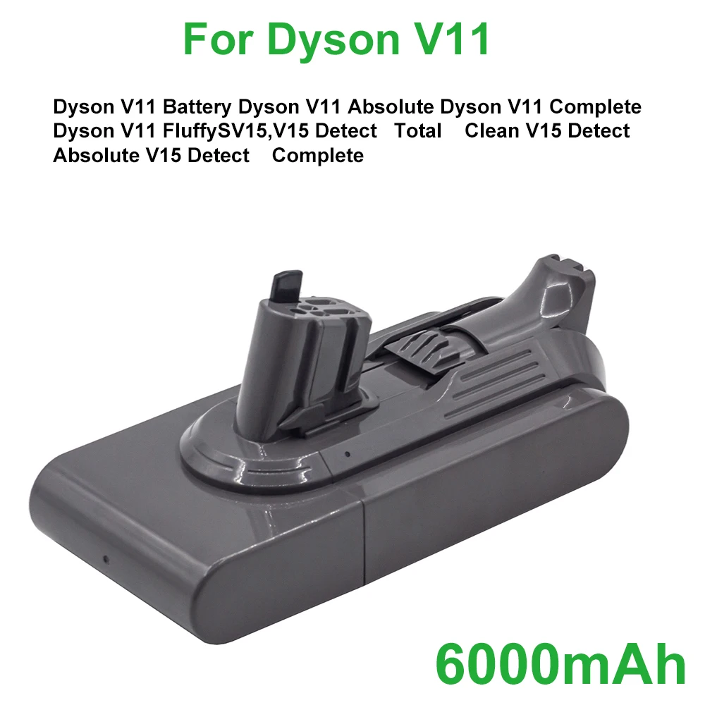 Nuovo Per Dyson Battery 25.2V 6000Mah Batteria Ricaricabile Click-In Al Litio Aspirapolvere V11 Outsize V11 Absolute Extra Sv15 Ce