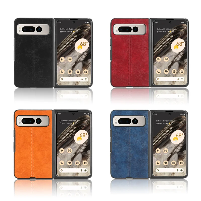 Adatto Per Google Pixel Fold Luxury Car Line Guscio Posteriore In Pelle Per Google Pixel Fold Phone Case