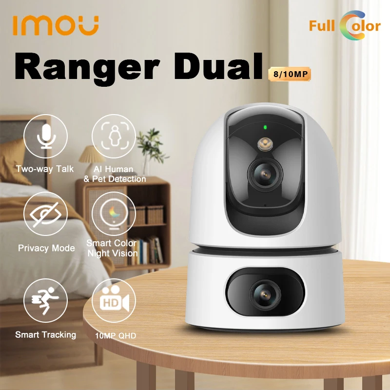 Imou Wifi Ip Camera Ranger Rual 8Mp 10Mp Indoor Cat Dog Pet Detection Two-Way Talk Smart Home Pt Telecamere Di Sorveglianza