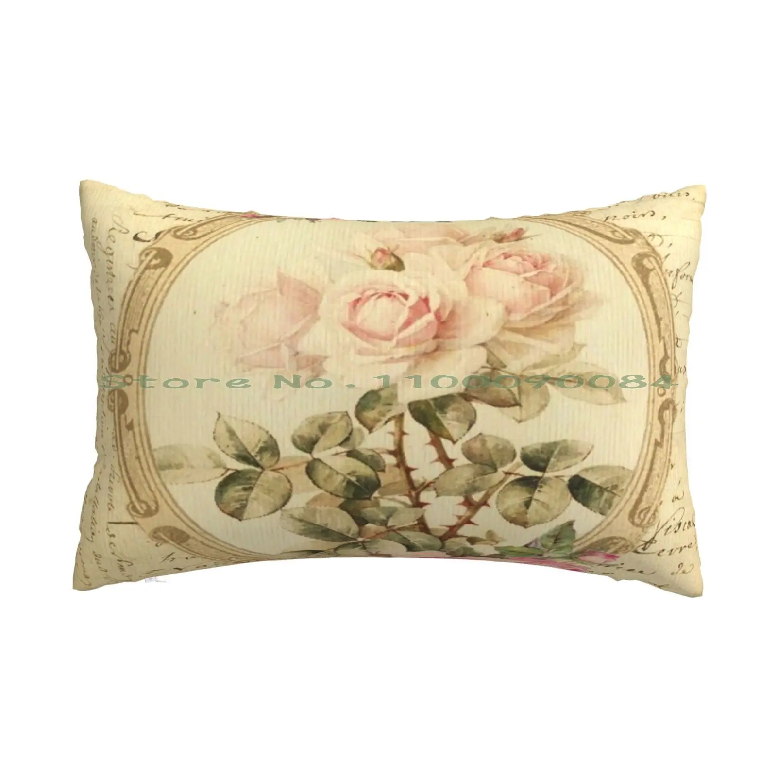 Bella Federa Shabby Chic 20X30 50*75 Divano Camera Da Letto Bella Shabby Chic Vintage Retrò Rustico Rose Rosa Distressed