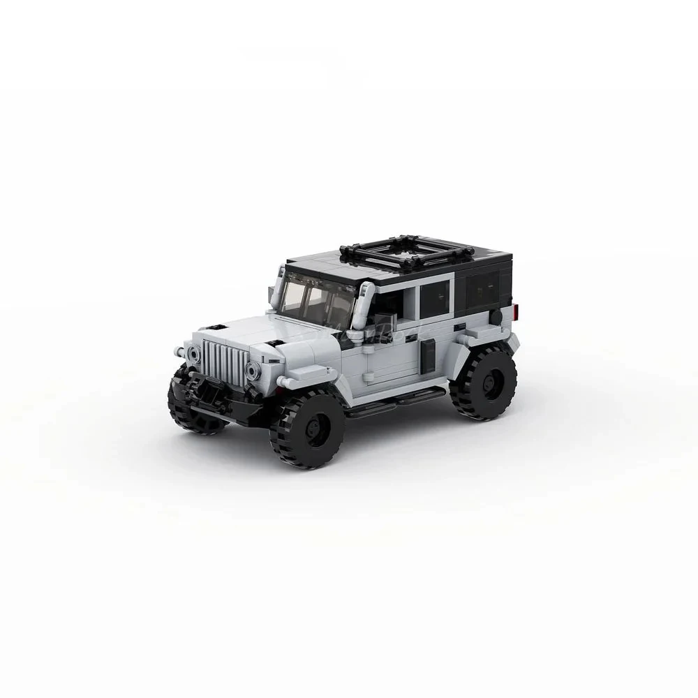Autorizzazione Genuina Moonrock Jeep Wrangler Rubicon Building Blocks Model Car Bricks Toy For Children Halloween Christmas Gift