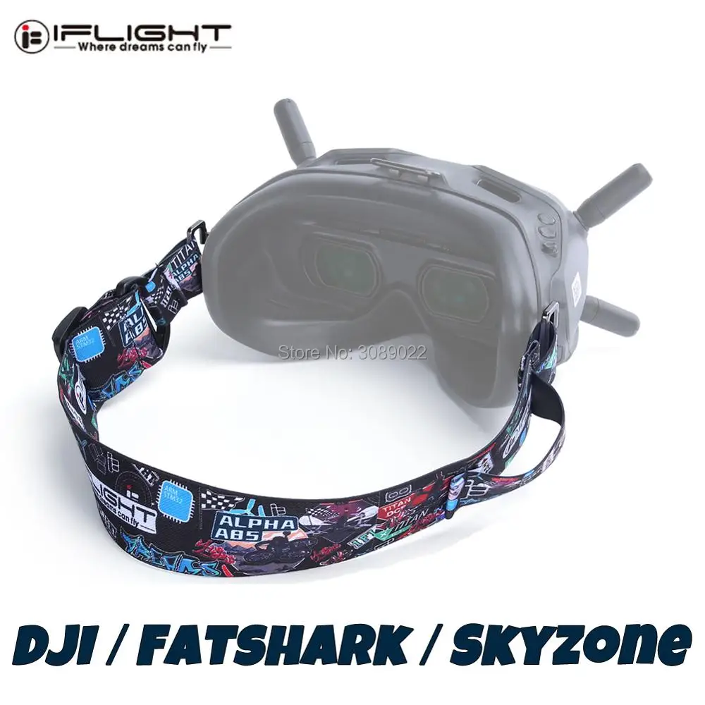 Iflight Fascetta Regolabile Fpv Occhiali Di Protezione Della Cinghia Della Fascia Supporto Per Fatshark Skyzone Occhiali/Dji Fpv Occhiali
