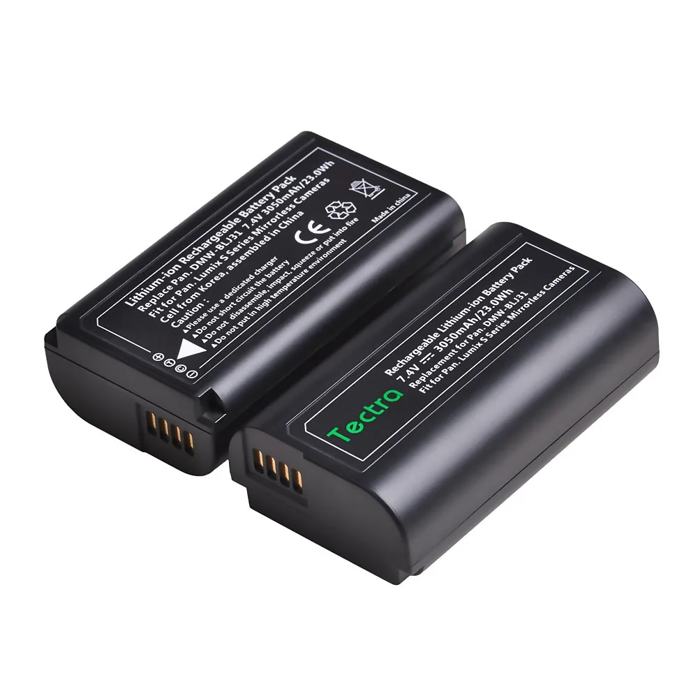 3050Mah Dmw-Blj31 Batteria Per Panasonic Lumix Dmc-S1, S1R, S1H Fotocamere Mirrorless Dmwblj31 Batteria
