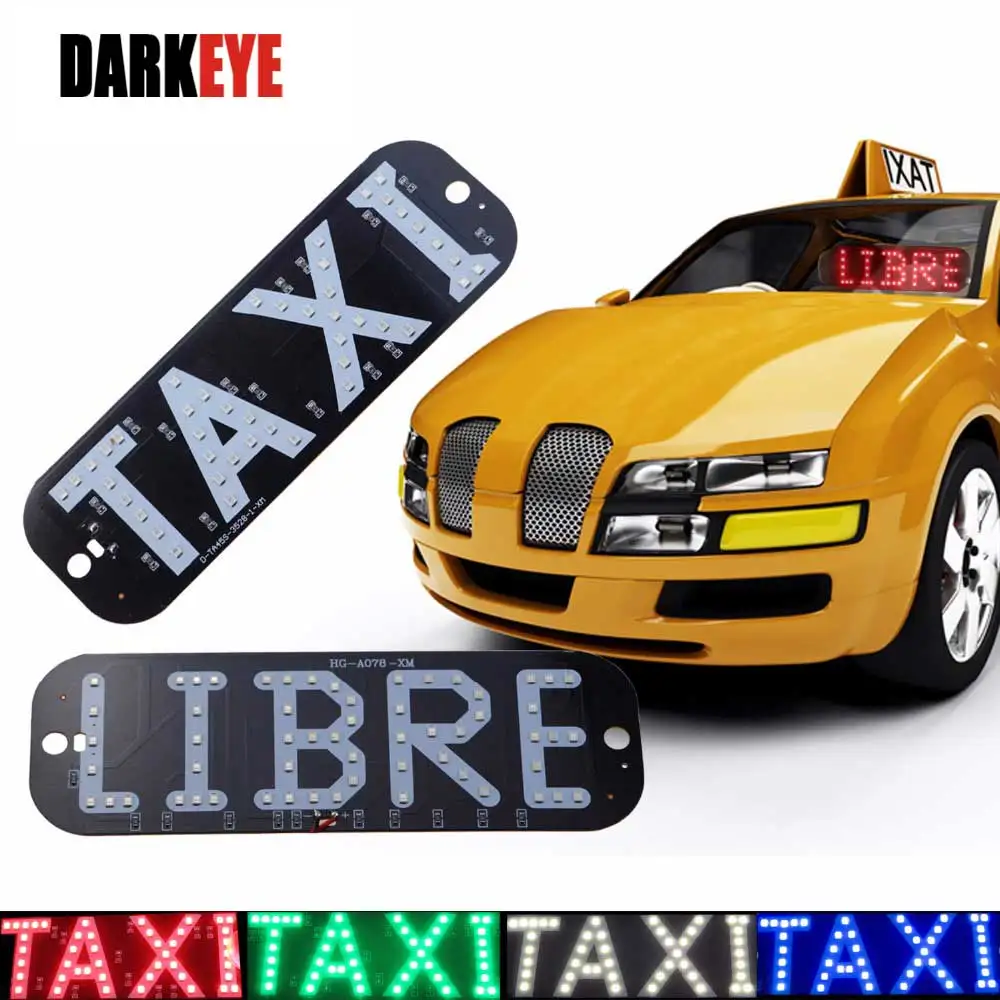 1X Lampada Di Segnalazione Taxi Nuovo Led Tetto Taxi/Libre Panel Light 12V Car Super Bright Led Light Con Accendisigari/Interruttore Dj