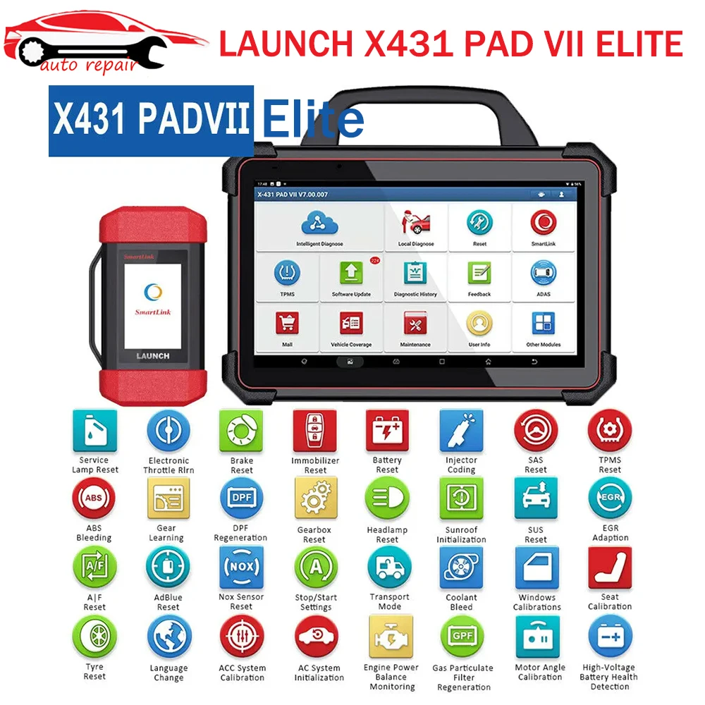 Qriginal Launch X431 Pad7 Elite Link 431 Pad Vii 7 X-431 Pro Hd Obd2 Software Di Aggiornamento Programmatore Ecu Strumento Diagnostico Scanner Per Aut