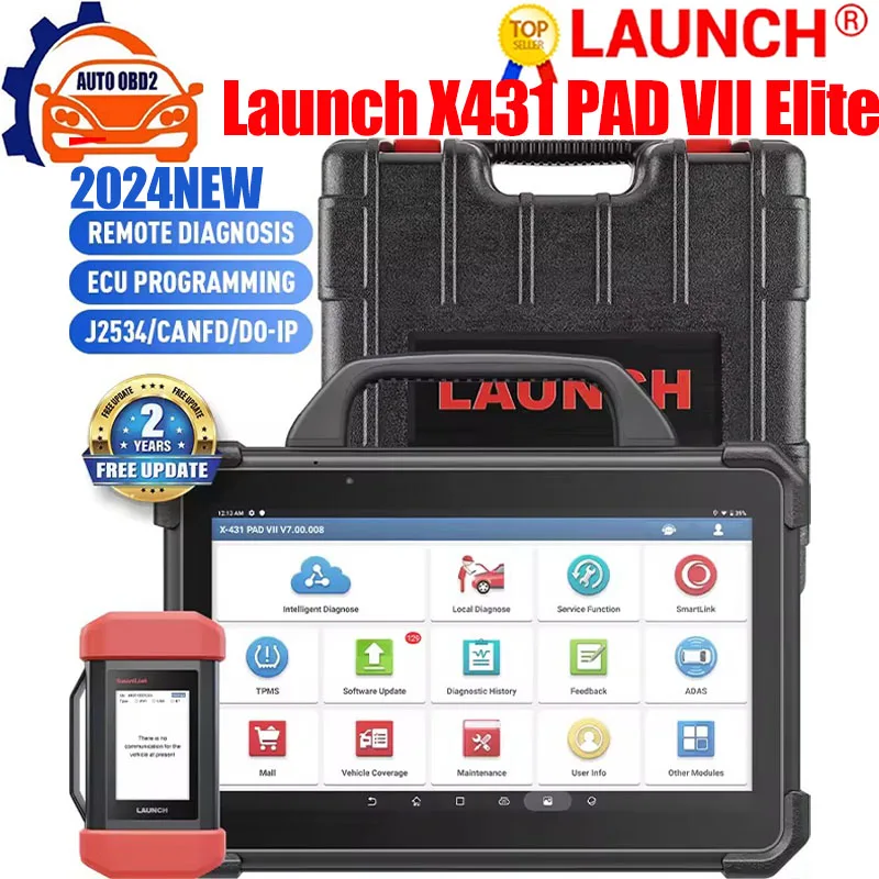 Qriginal Launch X431 Pad7 Elite Link 431 Pad Vii 7 X-431 Pro Hd Obd2 Software Di Aggiornamento Programmatore Ecu Strumento Diagnostico Scanner Per Aut