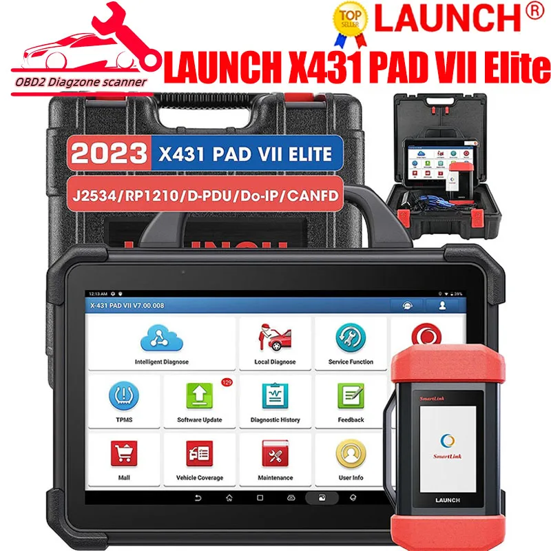 Qriginal Launch X431 Pad7 Elite Link 431 Pad Vii 7 X-431 Pro Hd Obd2 Software Di Aggiornamento Programmatore Ecu Strumento Diagnostico Scanner Per Aut