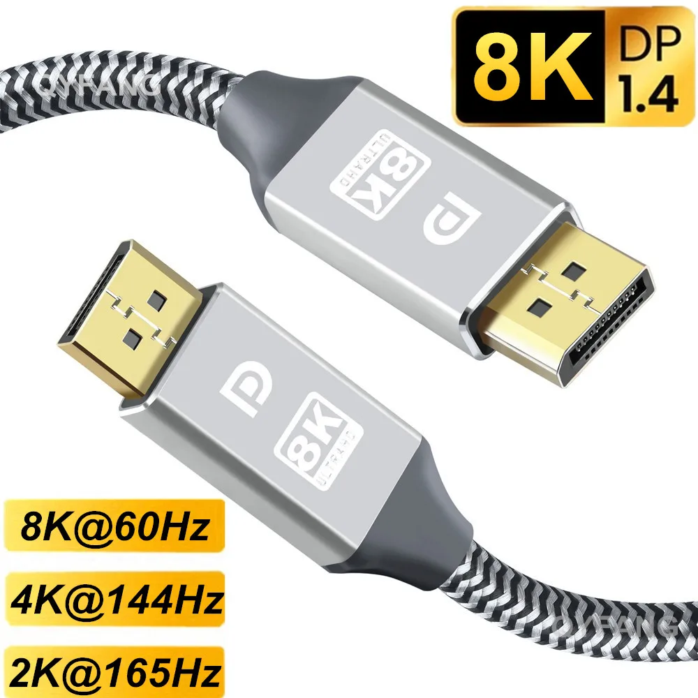 Cavo Dp1.4 Cavo Displayport 8K Cavo Porta Display Per Xiaomi Tv Box Ps4 Cavo Audio Video Pc Proiettore Portatile Cavo 8K Dp