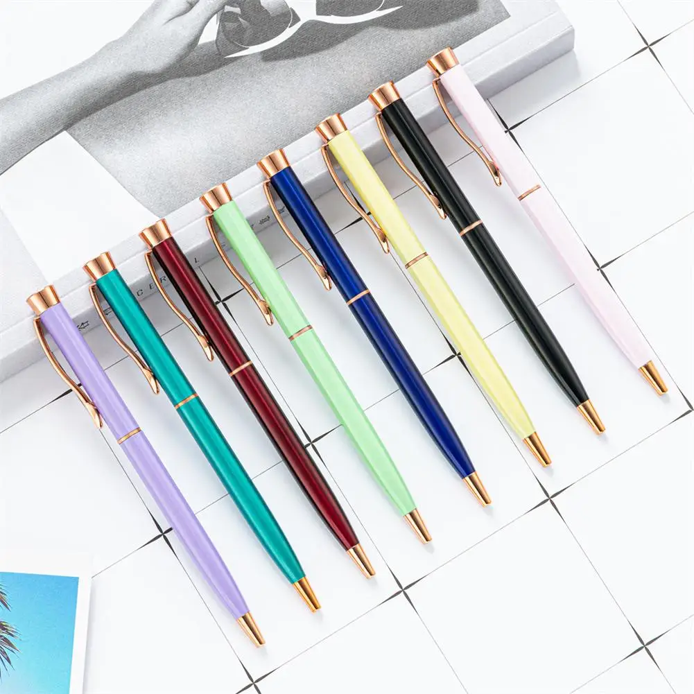 1 Pcs Metal Ballpoint Pen Multi-Color Rotating Ball Point Pen Writing Tool For School Stationery Office Business Gift Wholesale