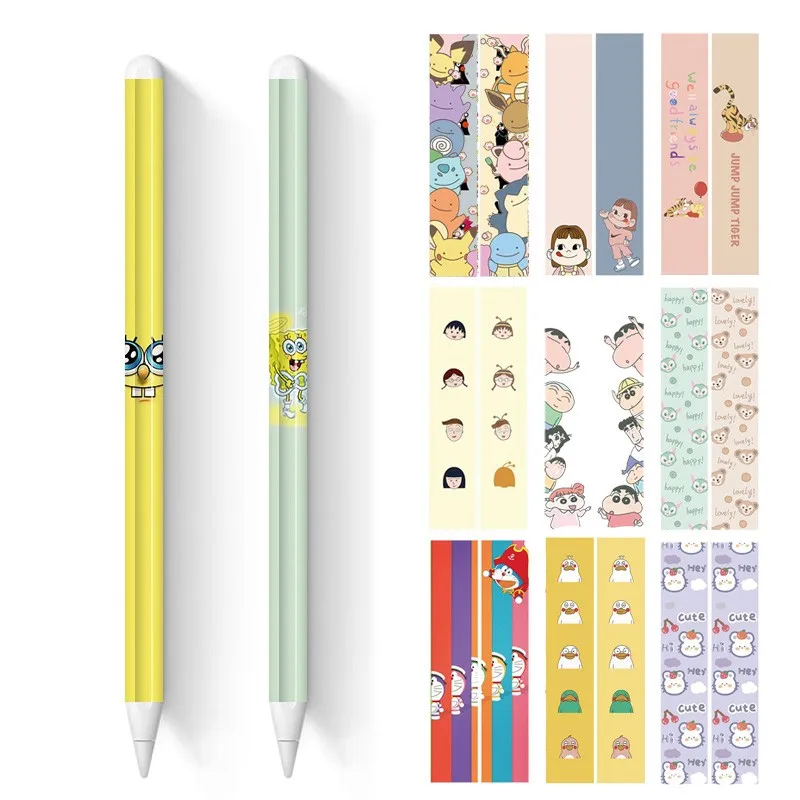 Cute Cartoon Spongebob Doraemon Flower Bear Pokemon Film Sticker Skin Per Apple Pencil 2 Antiurto