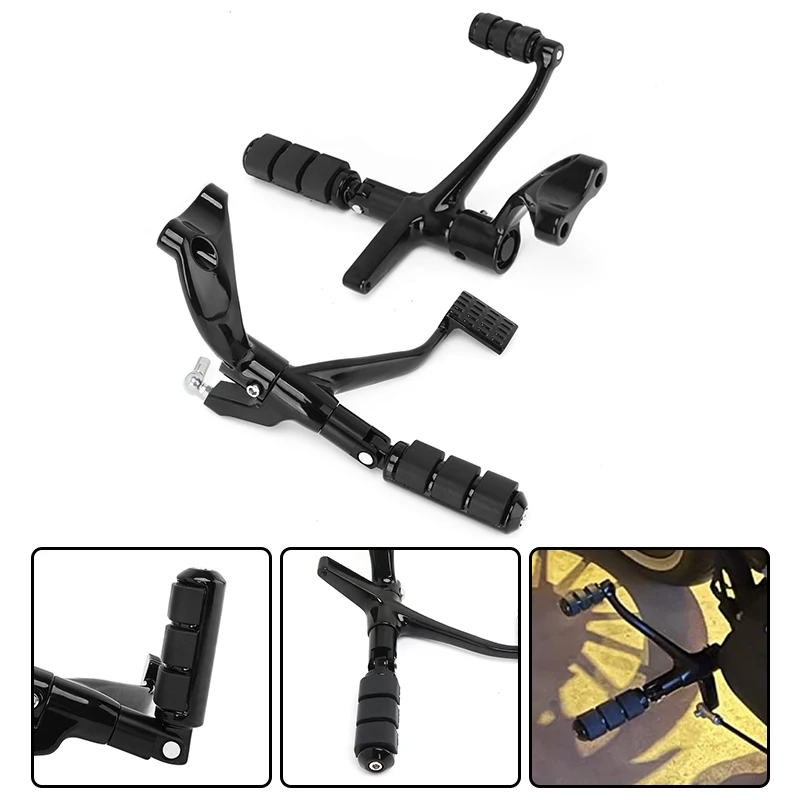 Moto Black Forward Controls Pioli Leve E Collegamenti Adatti Per Harley Sportster Iron Xl 1200 883 Custom 2004-2013