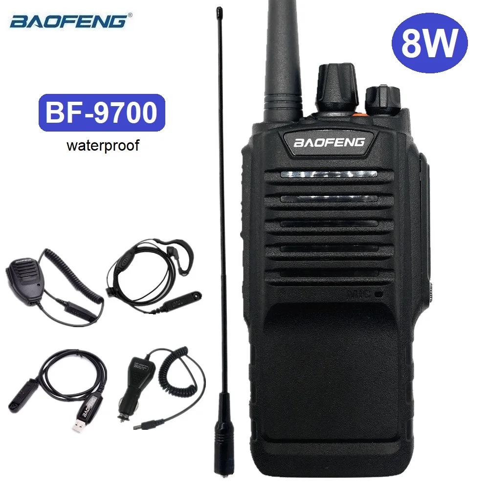 Baofeng Bf-9700 8W Impermeabile Walkie Talkie Professionale Radio Scanner Ricetrasmettitore Uhf Ham Radio Station Per La Caccia Uv 9R Plus